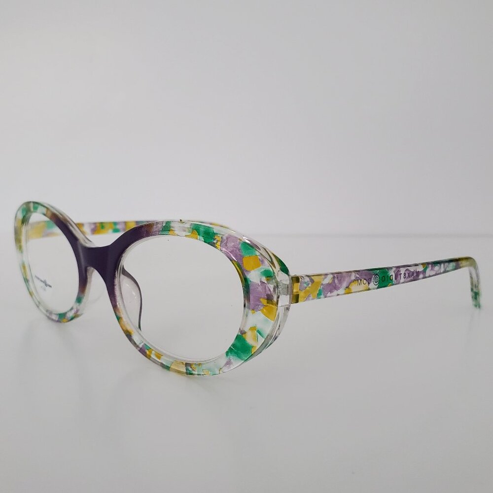 MAX STUDIO +1.50 Readers Reading Glasses Oval Lens Translucent Pastel Florals